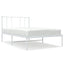 sengeramme med sengegavl 90x200 cm metal hvid