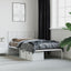 sengeramme med sengegavl 100x190 cm metal hvid