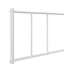 sengeramme med sengegavl 100x200 cm metal hvid