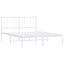 sengeramme med sengegavl 120x200 cm metal hvid