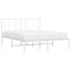 sengeramme med sengegavl 120x200 cm metal hvid