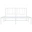 sengeramme med sengegavl 135x190 cm metal hvid