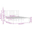 sengeramme med sengegavl 140x200 cm metal hvid