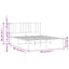 sengeramme med sengegavl 150x200 cm metal hvid