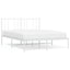 sengeramme med sengegavl 160x200 cm metal hvid