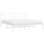 sengeramme med sengegavl 183x213 cm metal hvid
