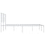 sengeramme med sengegavl 193x203 cm metal hvid