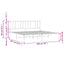 sengeramme med sengegavl 193x203 cm metal hvid