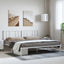 sengeramme med sengegavl 193x203 cm metal hvid