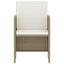 spisebordssæt til haven 6 dele med hynder polyrattan beige