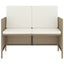 spisebordssæt til haven 6 dele med hynder polyrattan beige