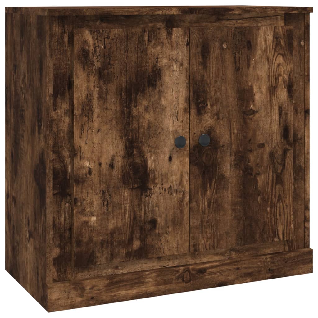 skænk 70x35,5x67,5 cm konstrueret træ røget egetræsfarve