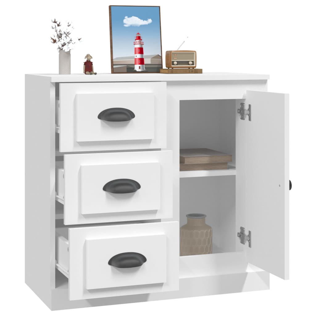 skænk 70x35,5x67,5 cm konstrueret træ hvid