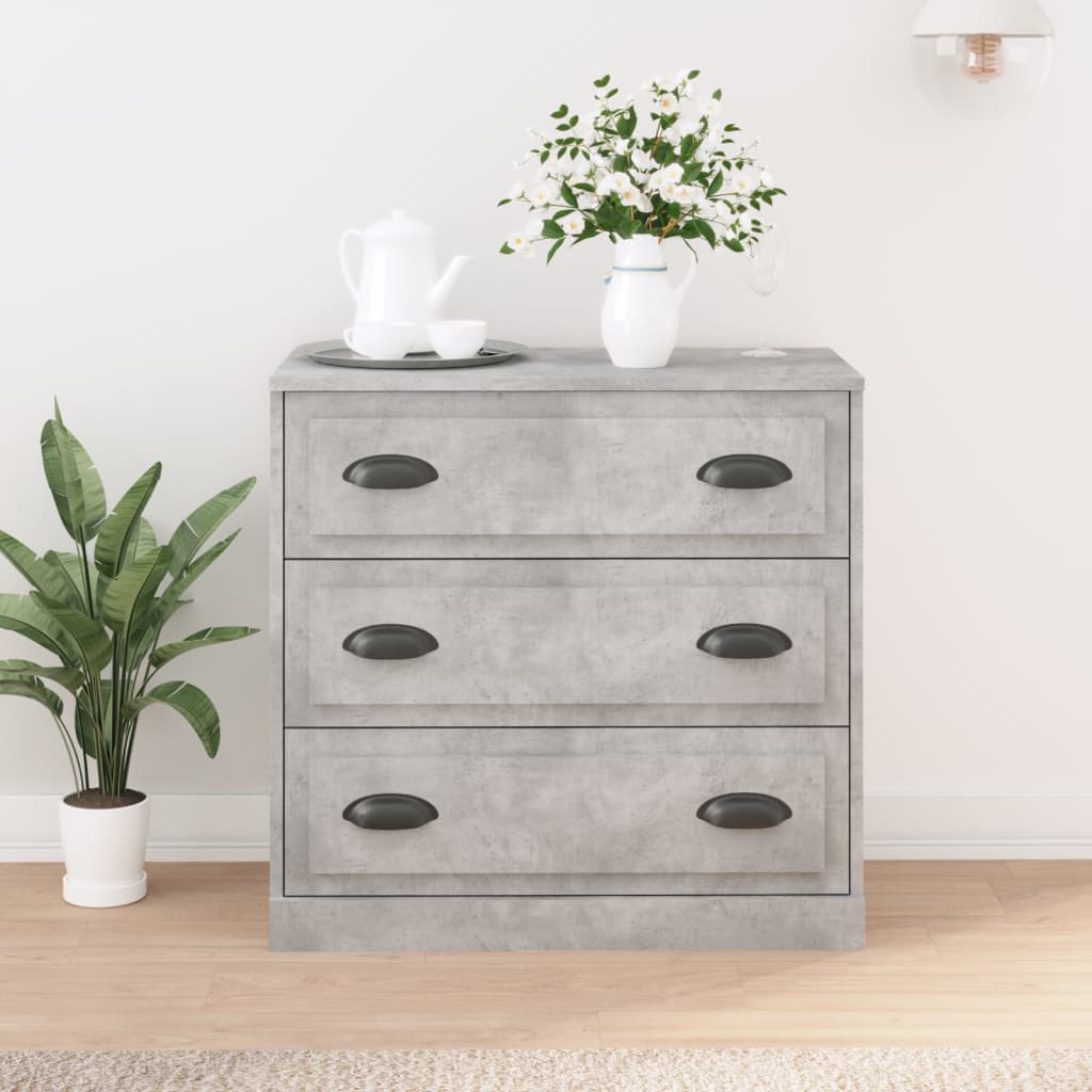 skænk 70x35,5x67,5 cm konstrueret træ betongrå