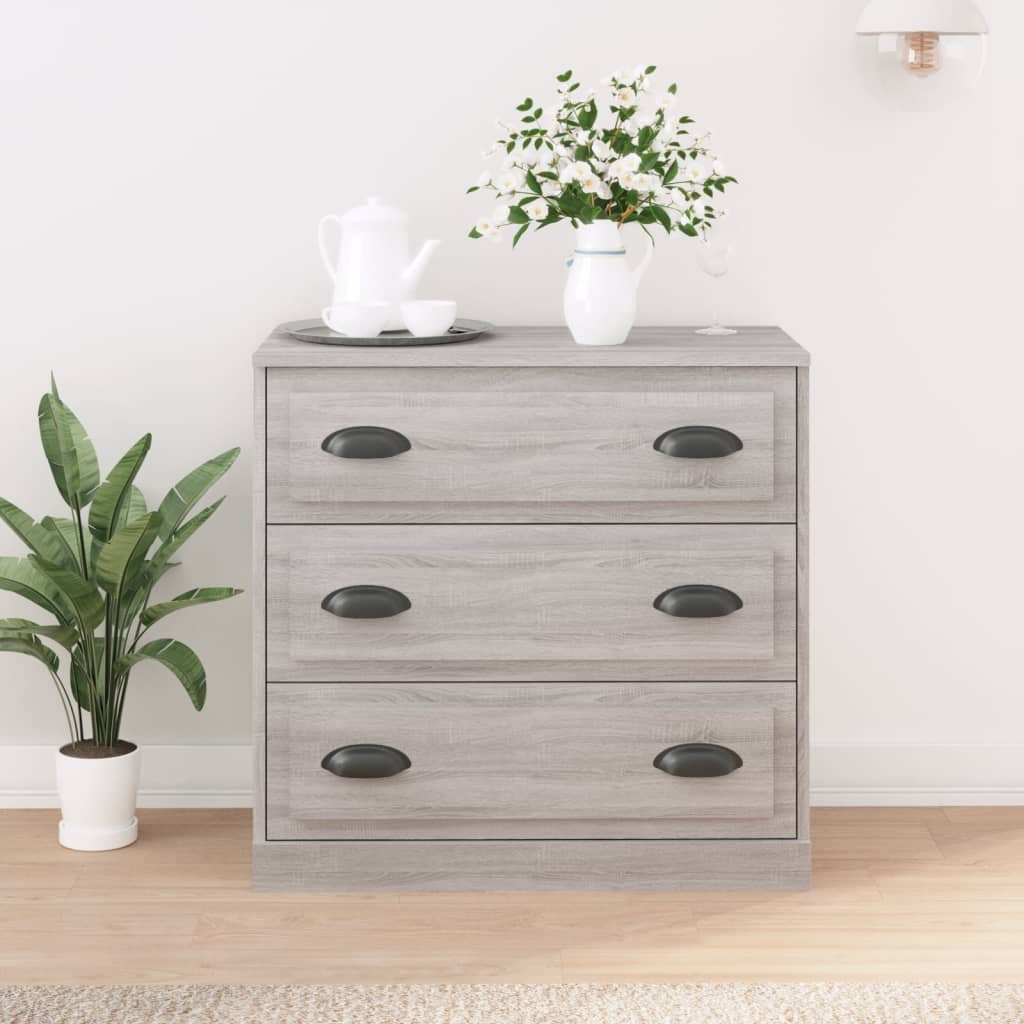 skænk 70x35,5x67,5 cm konstrueret træ grå sonoma-eg