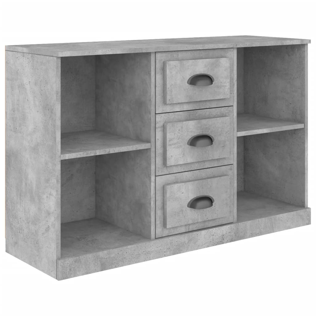 skænk 104,5x35,5x67,5 cm konstrueret træ betongrå