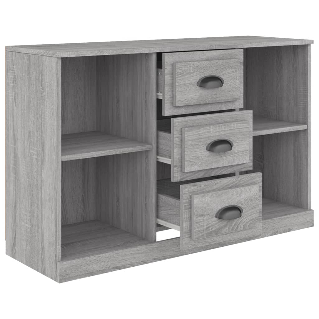 skænk 104,5x35,5x67,5 cm konstrueret træ grå sonoma-eg