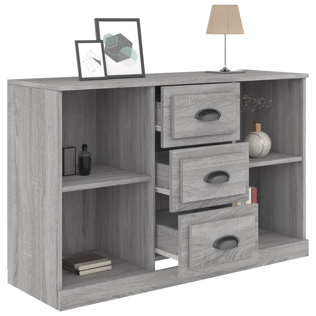 skænk 104,5x35,5x67,5 cm konstrueret træ grå sonoma-eg