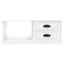 sofabord 90x50x35 cm konstrueret træ hvid