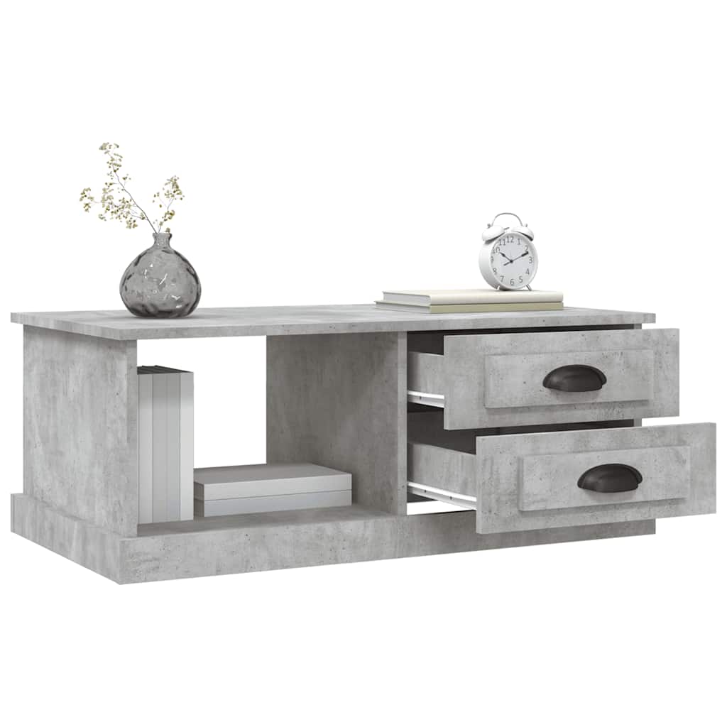 sofabord 90x50x35 cm konstrueret træ betongrå