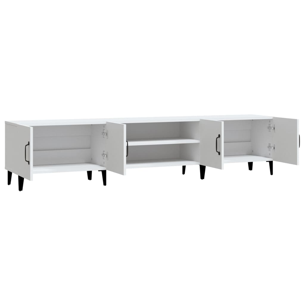 TV-skab hvid 180x31,5x40 cm konstrueret træ