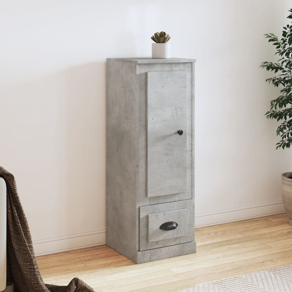 skab 36x35,5x103,5 cm konstrueret træ betongrå