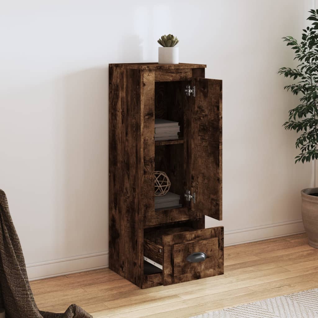 skab 36x35,5x103,5 cm konstrueret træ røget egetræsfarve