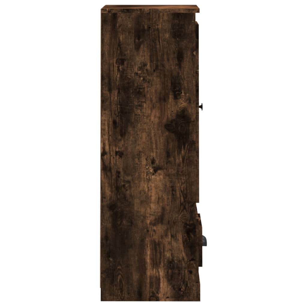 skab 36x35,5x103,5 cm konstrueret træ røget egetræsfarve