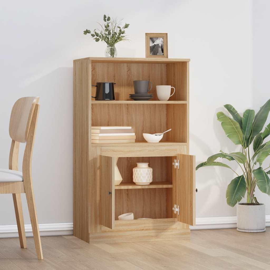 skænk 60x35,5x103,5 cm konstrueret træ sonoma-eg