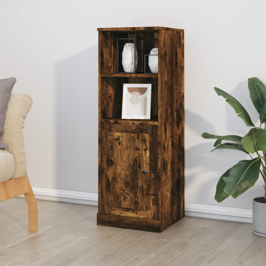 skab 36x35,5x103,5 cm konstrueret træ røget egetræsfarve