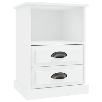 sengebord 43x36x60 cm hvid