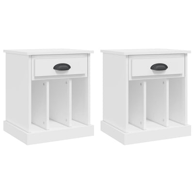 sengeborde 2 stk. 43x36x50 cm hvid