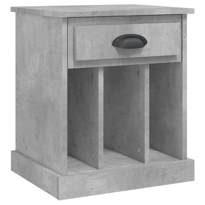 sengebord 43x36x50 cm betongrå