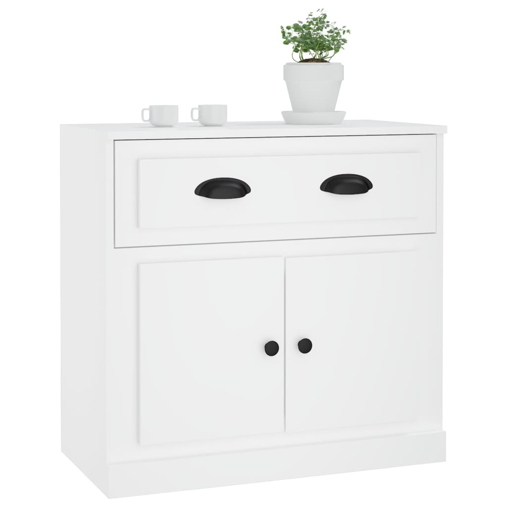 skænk 70x35,5x67,5 cm konstrueret træ hvid