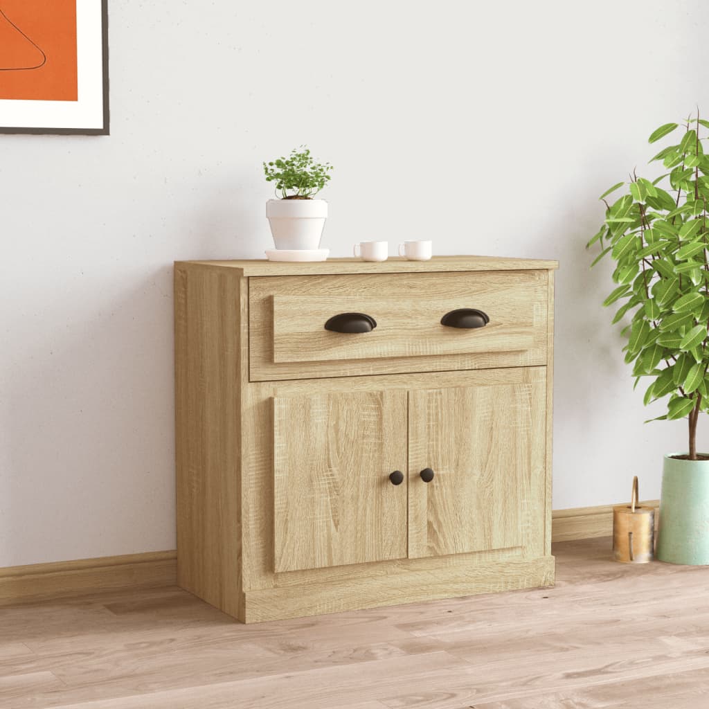 skænk 70x35,5x67,5 cm konstrueret træ sonoma-eg