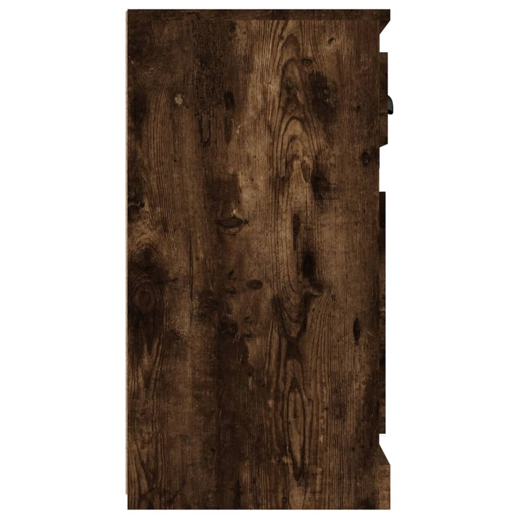 skænk 70x35,5x67,5 cm konstrueret træ røget egetræsfarve