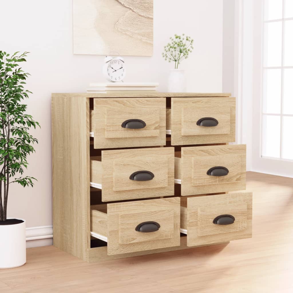 skænk 70x35,5x67,5 cm konstrueret træ sonoma-eg