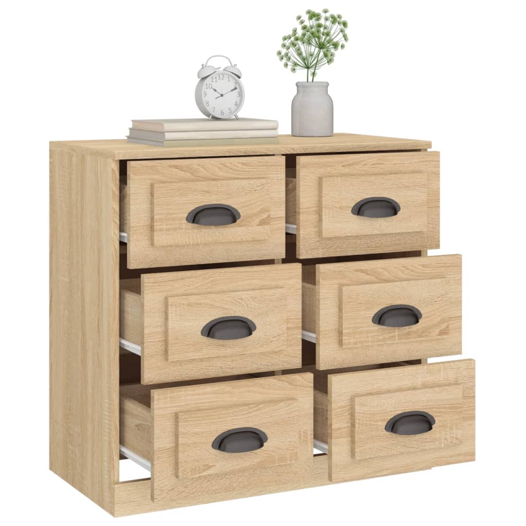 skænk 70x35,5x67,5 cm konstrueret træ sonoma-eg
