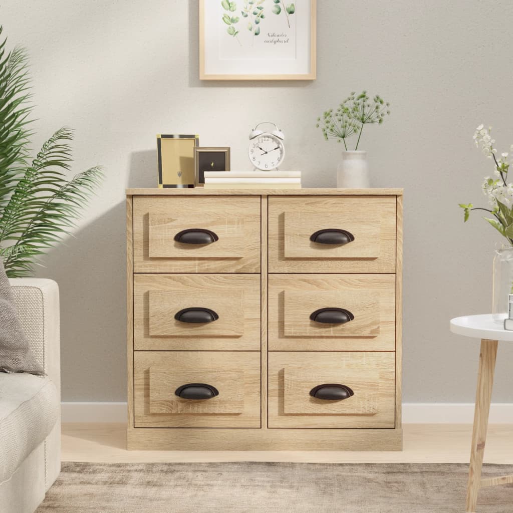 skænk 70x35,5x67,5 cm konstrueret træ sonoma-eg
