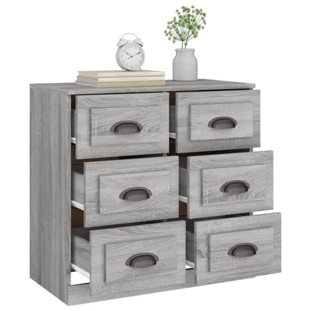 skænk 70x35,5x67,5 cm konstrueret træ grå sonoma-eg