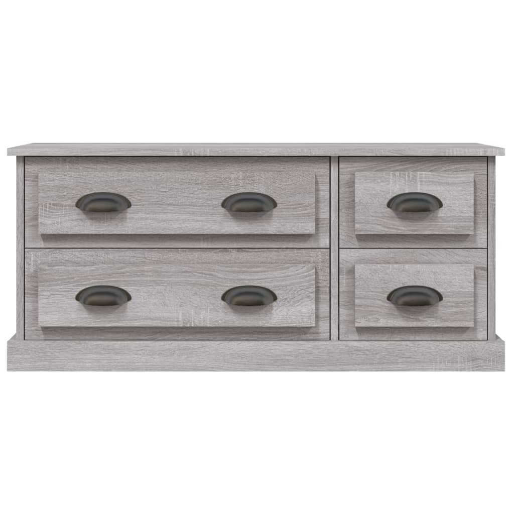 tv-bord 100x35,5x45 cm konstrueret træ grå sonoma-eg