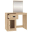 makeupbord med spejl 90x50x132,5 cm konstrueret træ sonoma-eg