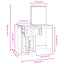 makeupbord med spejl 90x50x132,5 cm konstrueret træ brunt eg