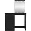makeupbord med LED-lys 90x50x132,5 cm konstrueret træ sort