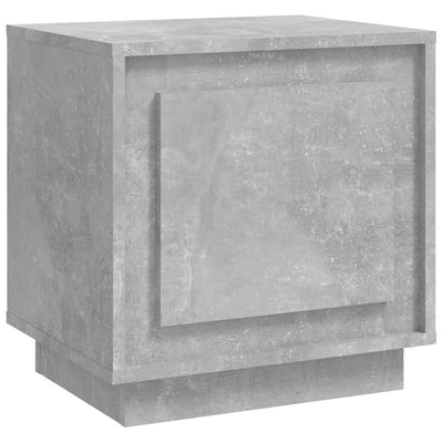 sengebord 44x35x45 cm konstrueret træ betongrå