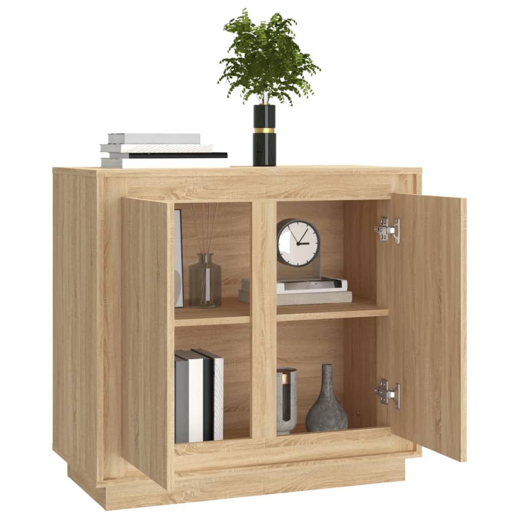 skænk 80x34x75 cm konstrueret træ sonoma-eg
