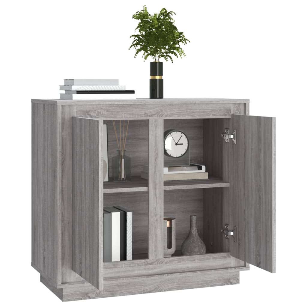 skænk 80x34x75 cm konstrueret træ grå sonoma-eg