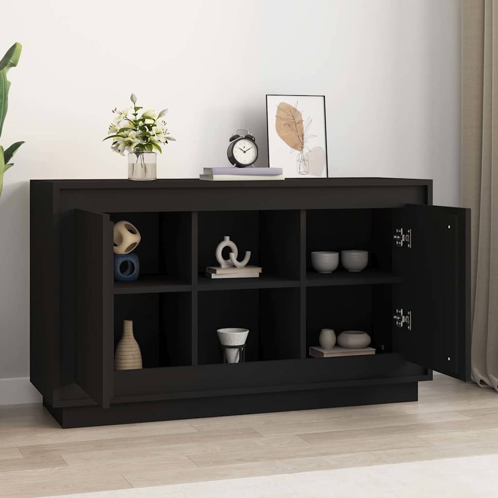 skænk 102x35x60 cm konstrueret træ sort