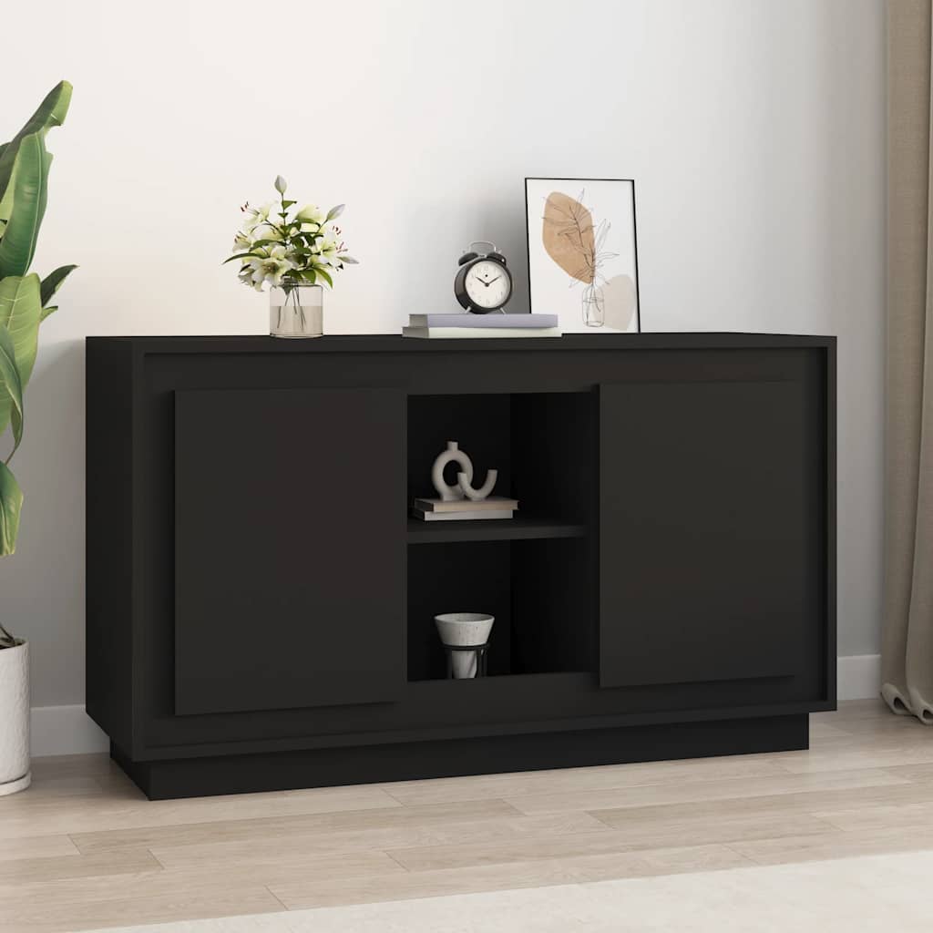 skænk 102x35x60 cm konstrueret træ sort