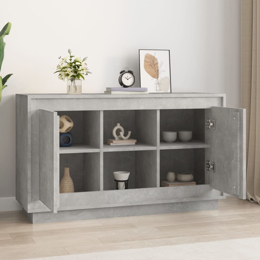 skænk 102x35x60 cm konstrueret træ betongrå
